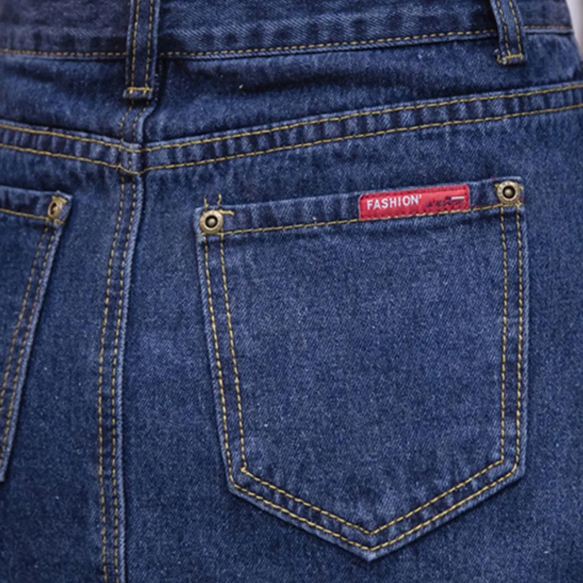 Zoki gonna longuette in denim allentato da donna estate una linea blu jeans femminili gonna in cotone Harajuku casual vintage ov